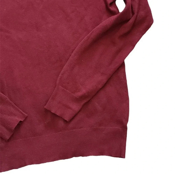 J. Crew Red Cotton Cashmere Crewneck Shirt S - Picture 2 of 4